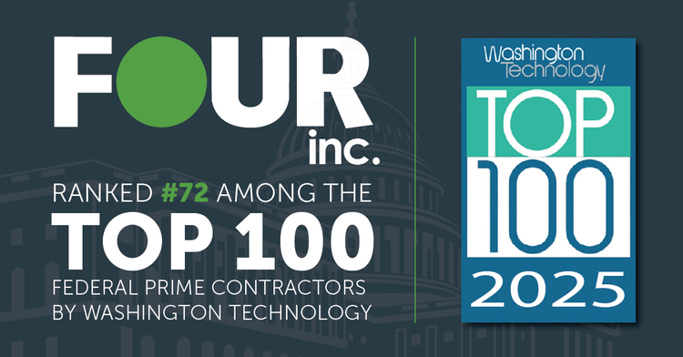 Four Inc. Ranks #72 on Washington Technology’s Top 100 Largest Government Contractors Report