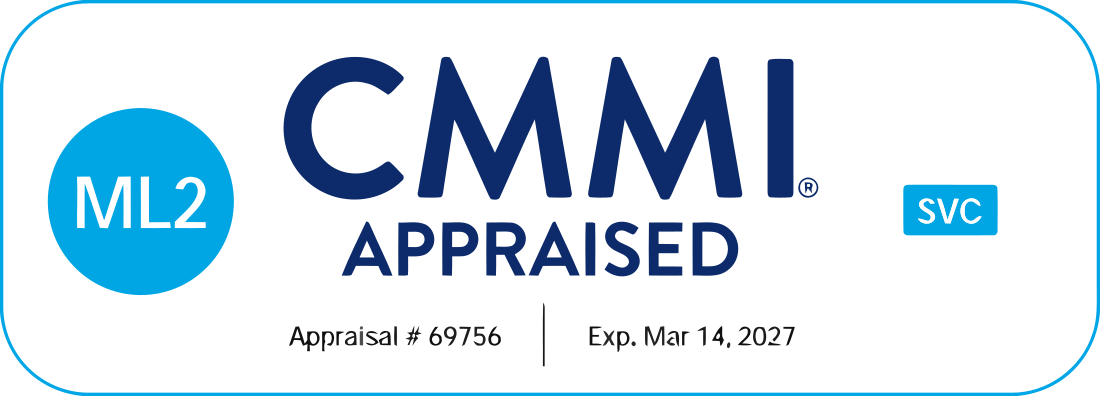 Appraised at CMMI Maturity Level 2 for Services
